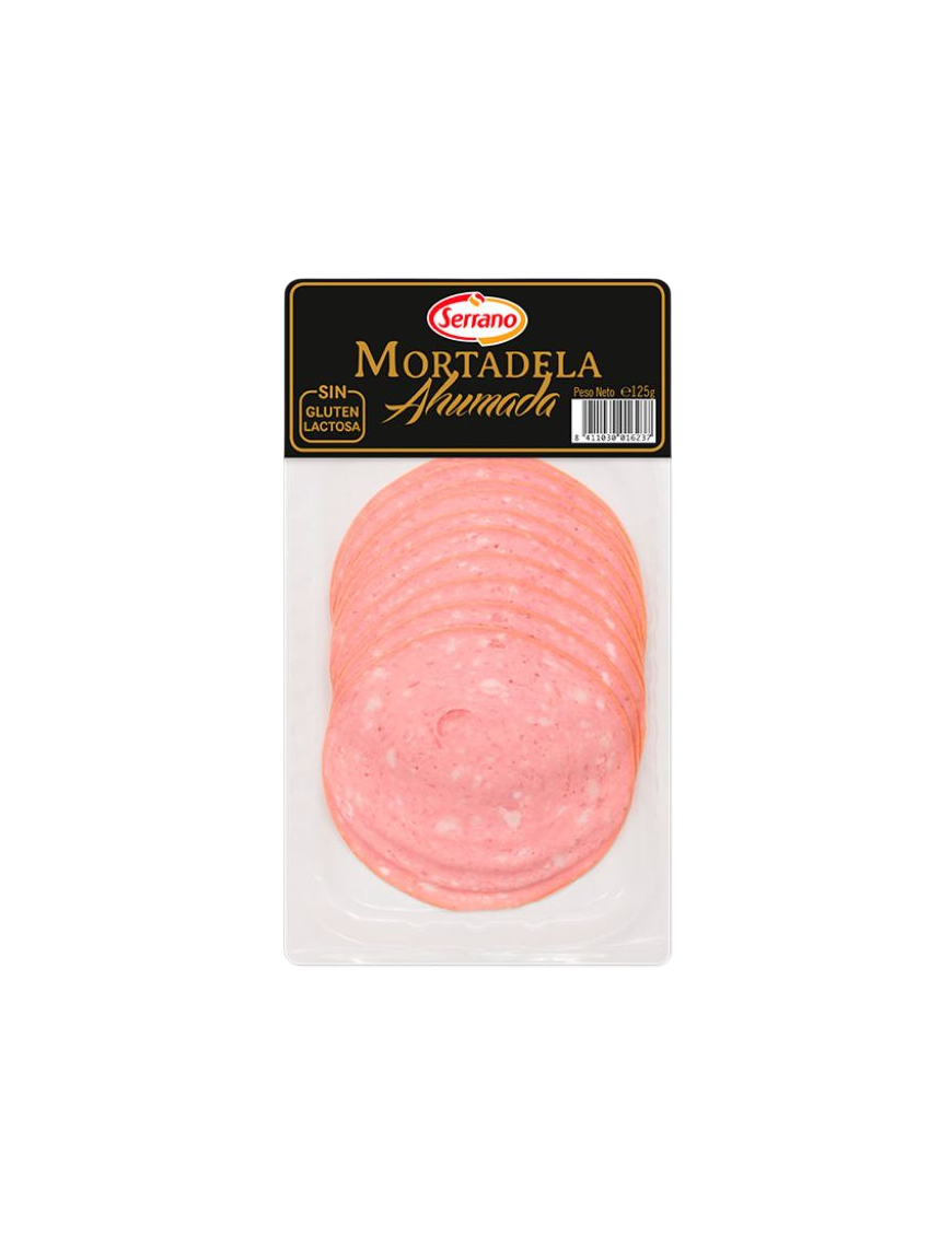 MORTADELA AHUMADA LONCHAS SERRANO B/100 GR