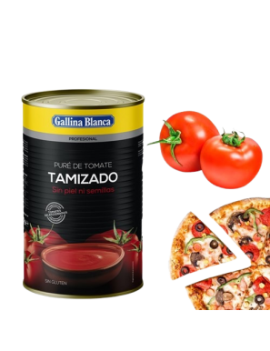 TOMATE TAMIZADO PURE GALLINA BLANCA LATA 4 KG.