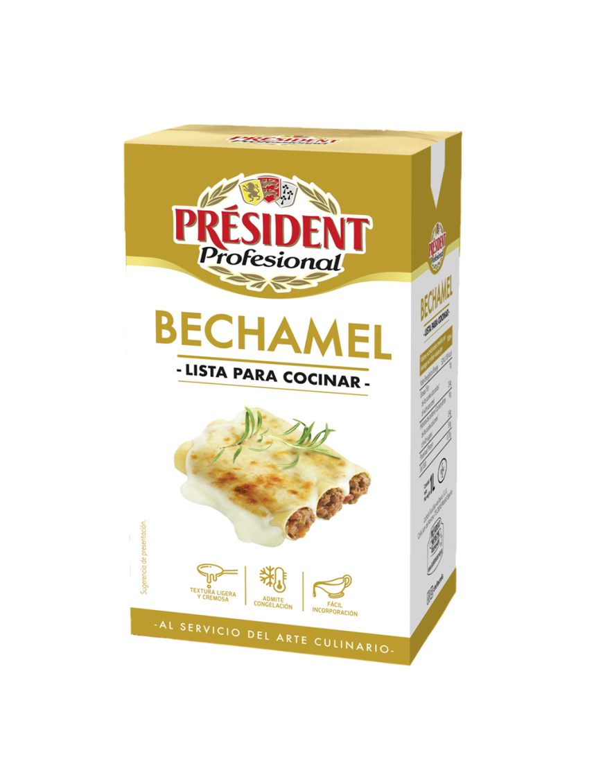 SALSA BECHAMEL PRESIDENT BRICK 1 LITRO