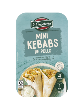 KEBAB DE POLLO MINI LA CARLOTEÑA 260GR PACK-4 UD