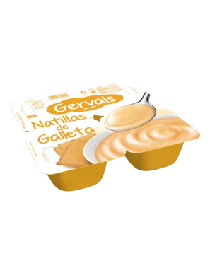 GERVAIS NATILLAS SABOR GALLETA  PACK-4 UD