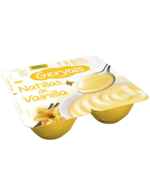 GERVAIS NATILLAS SABOR VAINILLA  PACK-4 UD