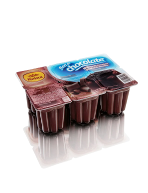 POSTRES REINA FLAN CHOCOLATE CON SIROPE PACK-6 UD