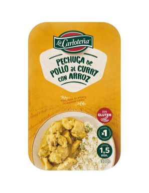 PECHUGA POLLO AL CURRY C/ARROZ B/300GR