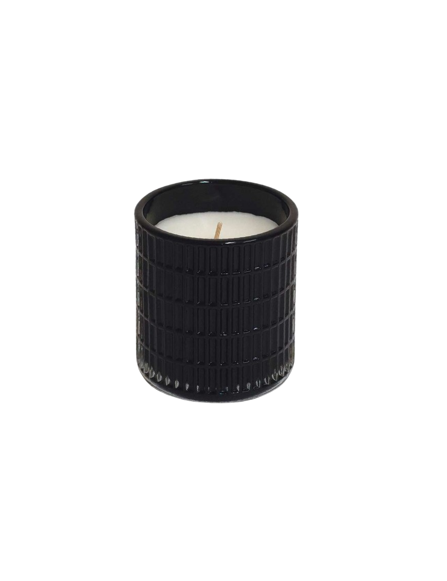 VELA AMBIENT. VASO RELIEVE NEGRO BLACK SAPPHIRE