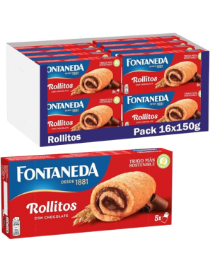 GALLETAS FONTANEDA ROLLITOS CHOCO P/150 GR