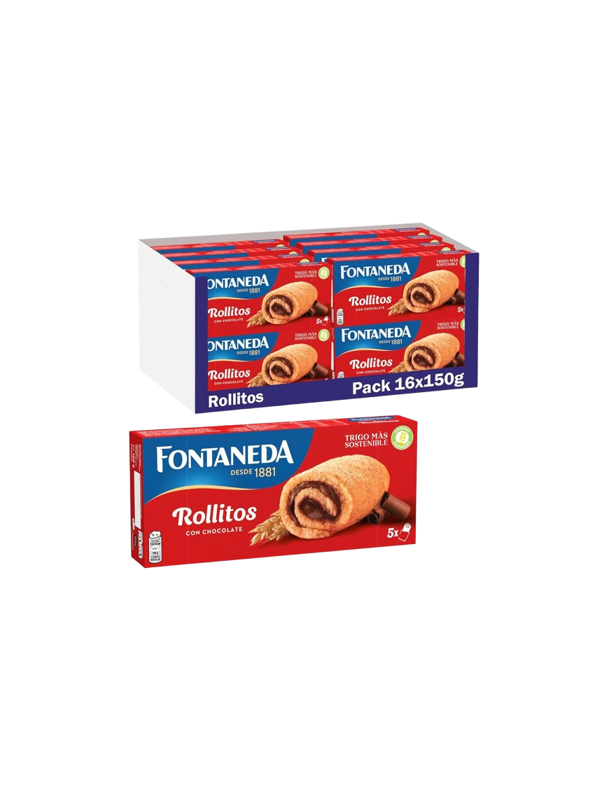 GALLETAS FONTANEDA ROLLITOS CHOCO P/150 GR