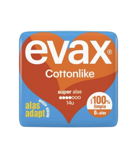 COMPRESA EVAX COTTONLIKE ULTRA SUPER ALAS B/14 UD