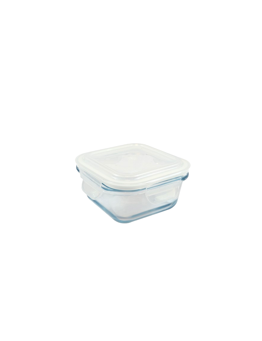 FIAMBRERA BOROSILICATO CUADRADA C/TAPA PAMEX 320ML