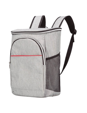 BOLSA MOCHILA TERMICA PORTA ALIMENTOS GRIS 14 L.