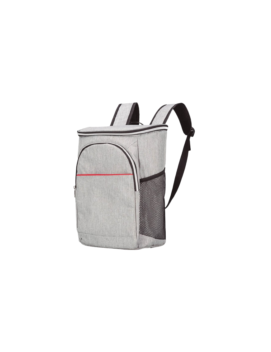 BOLSA MOCHILA TERMICA PORTA ALIMENTOS GRIS 14 L.