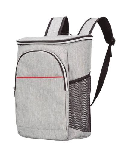 BOLSA MOCHILA TERMICA PORTA ALIMENTOS GRIS 14 L.