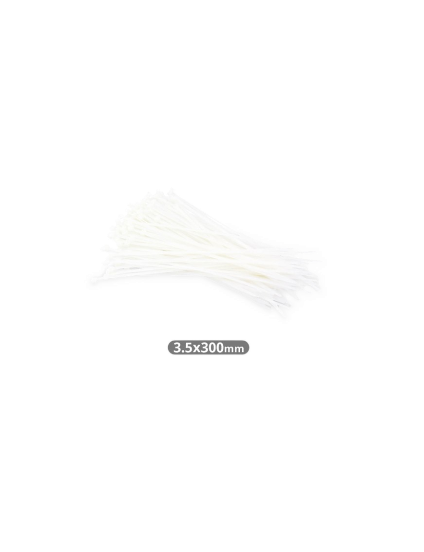 BRIDAS NYLON 300X3.6MM NATURAL BOLSA 100 UD.