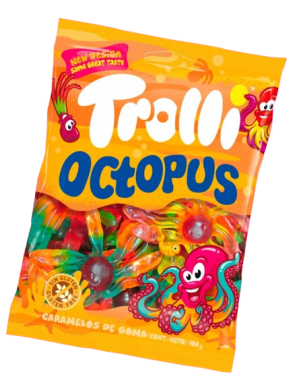 GOMINOLAS TROLLI OCTOPUS BLUE B/100GR