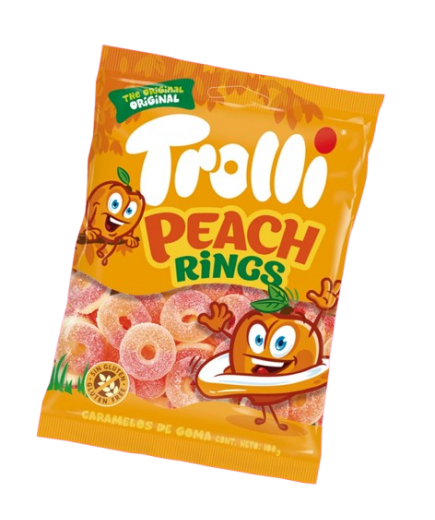 GOMINOLAS TROLLI PEACH RING B/100GR