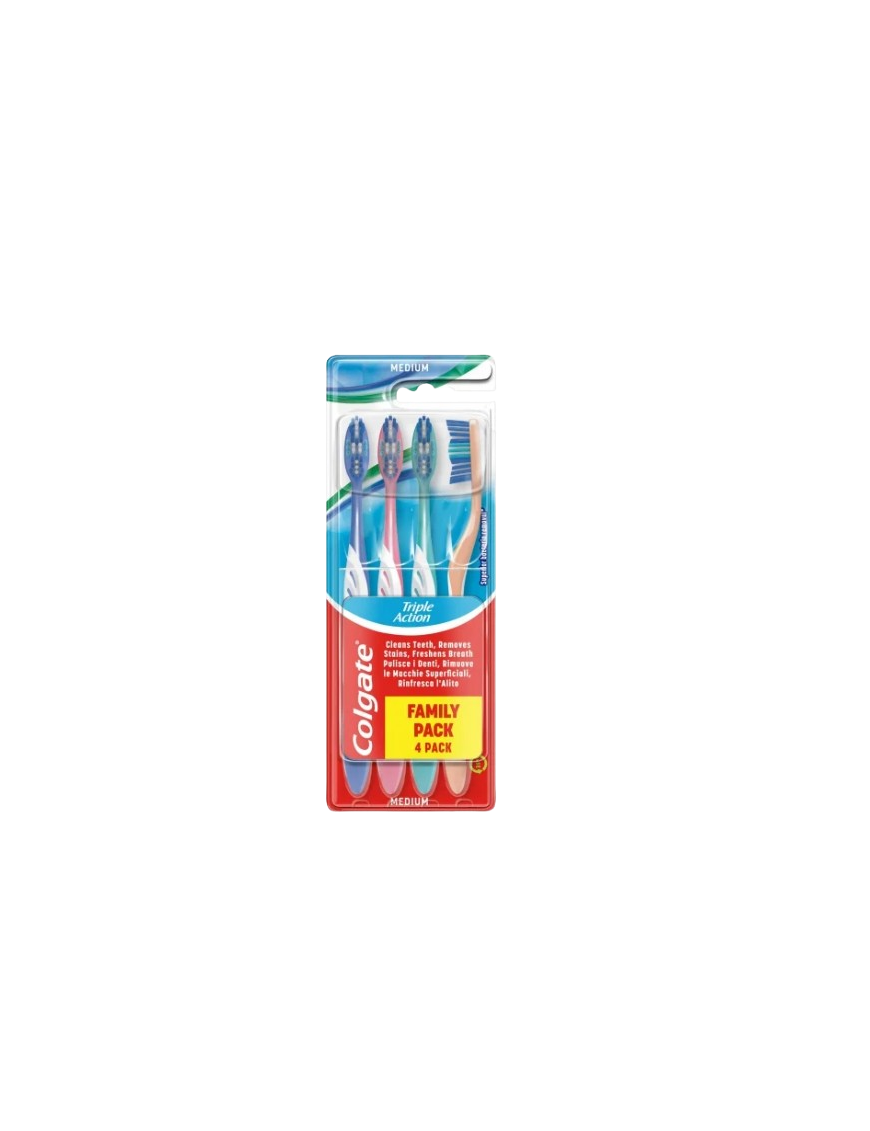 CEPILLO DENTAL COLGATE TRIPLE ACTION PACK- 4UD