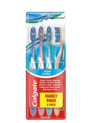 CEPILLO DENTAL COLGATE TRIPLE ACTION PACK- 4UD