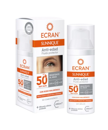 SOL BRONCEADOR ECRAN FACIAL ANTI-EDAD  F-50+  50ML