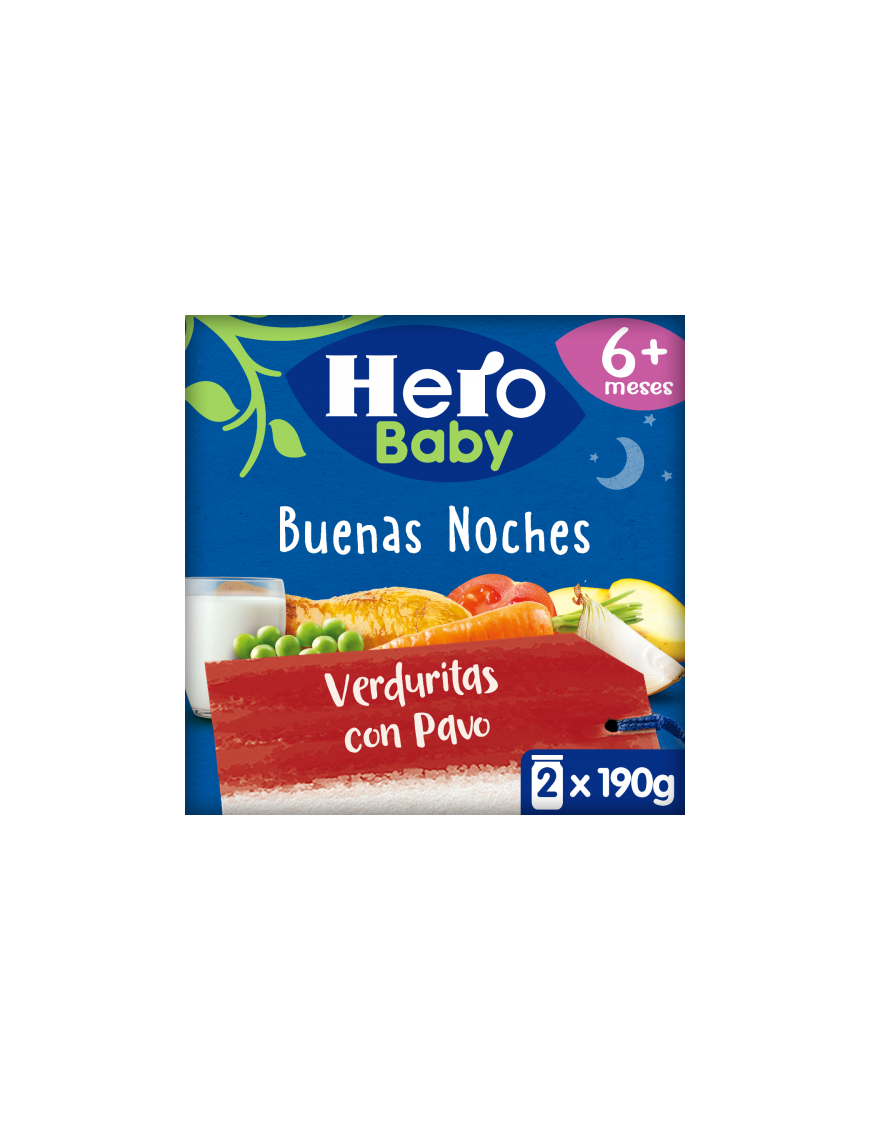 POTITO HERO B/NOCHE PAVO C/VERDURAS P/2 UD