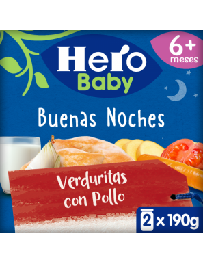 POTITO HERO B/NOCHE POLLO C/VERDURAS P/2.UD