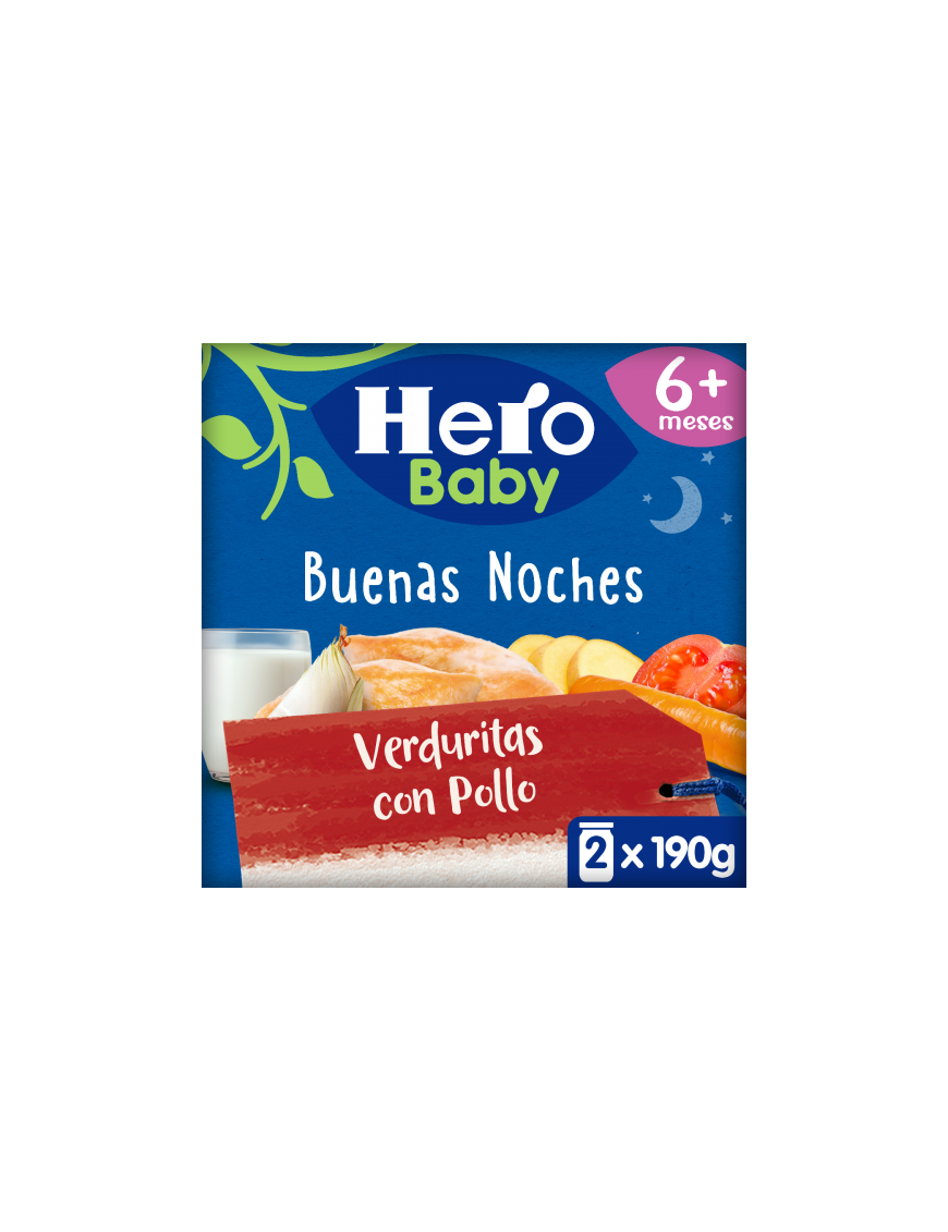 POTITO HERO B/NOCHE POLLO C/VERDURAS P/2.UD