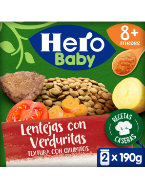 POTITO HERO BABY RECETA LENTEJAS/VERDURITA P/2 UD