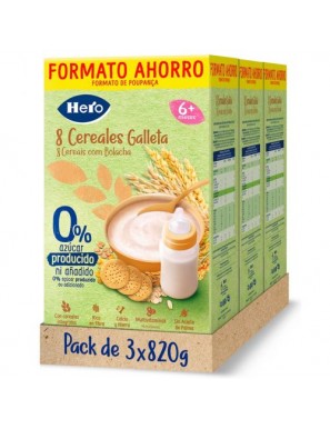 PAPILLA HERO 8 CEREALES 0%C/GALLETA MARIA P/340 GR