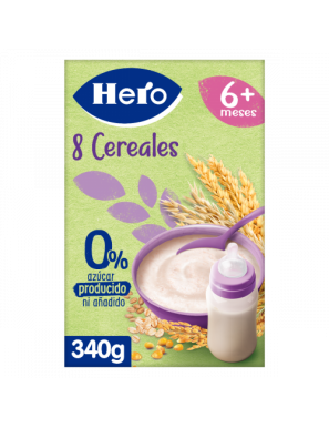 PAPILLA HERO 8 CEREALES 0% PAQUETE 340 GR