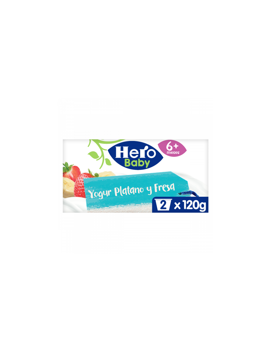 HERO YOGUR NATURAL FRESA PLATANO P/2X120 GR