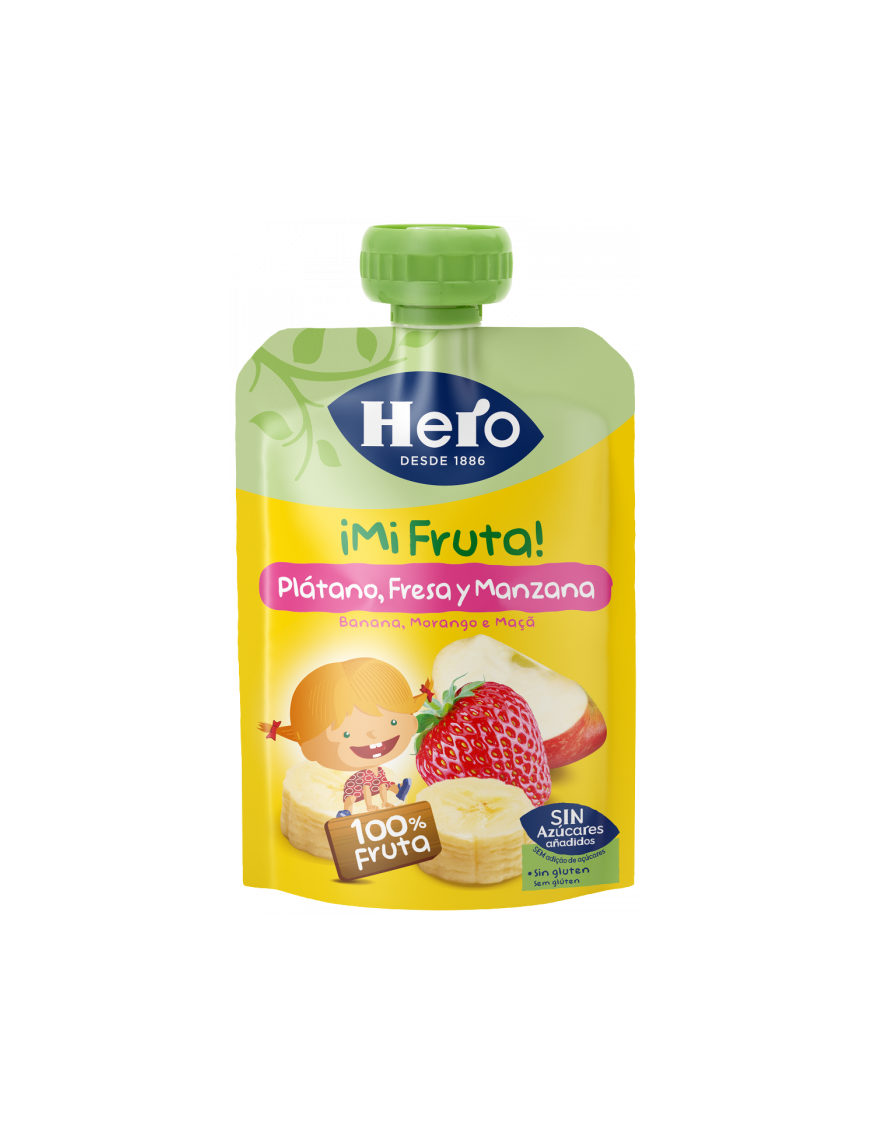 HERO YOGURIN PLATANO, FRESA Y MANZA B/100 GR