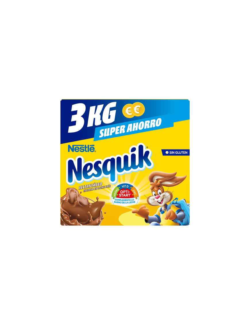 NESQUIK INSTANTANEO SIN GLUTEN CAJA.3 KG