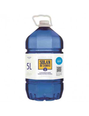 AGUA MINERAL SOLAN CABRAS GARRAFA AZUL/5.L.