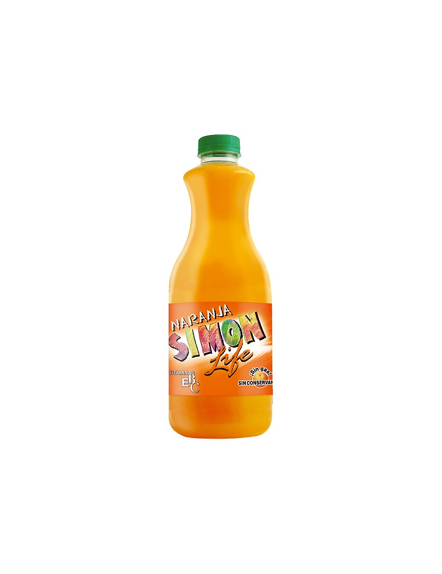 ZUMO SIMON LIFE NARANJA BOTELLA 1,5 L