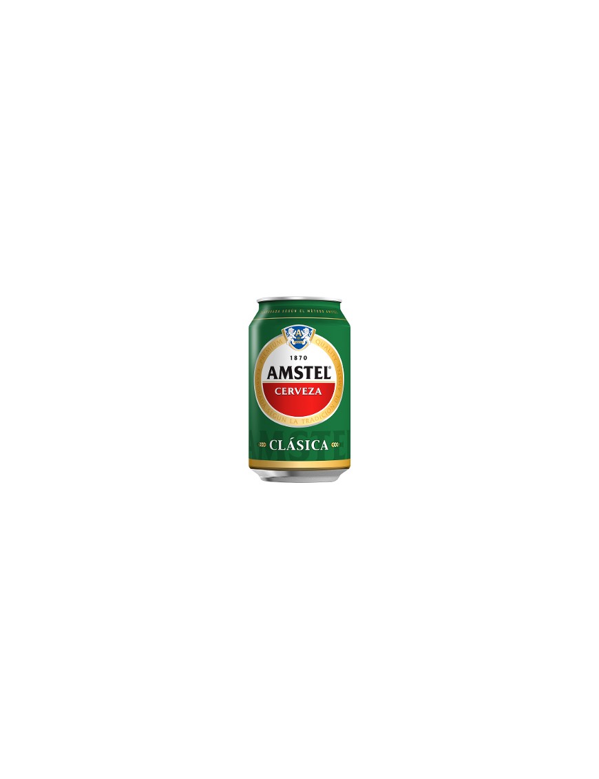 CERVEZA  AMSTEL CLASICA-4.8%LATA-VERDE-33 CL