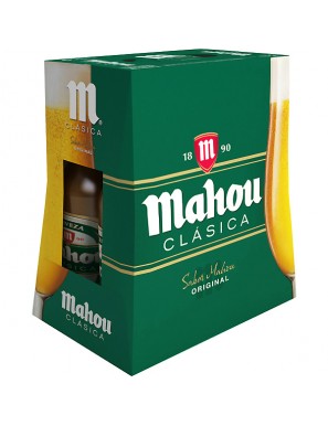 CERVEZA MAHOU CLASICA-VERDE B/25 CL PACK-6