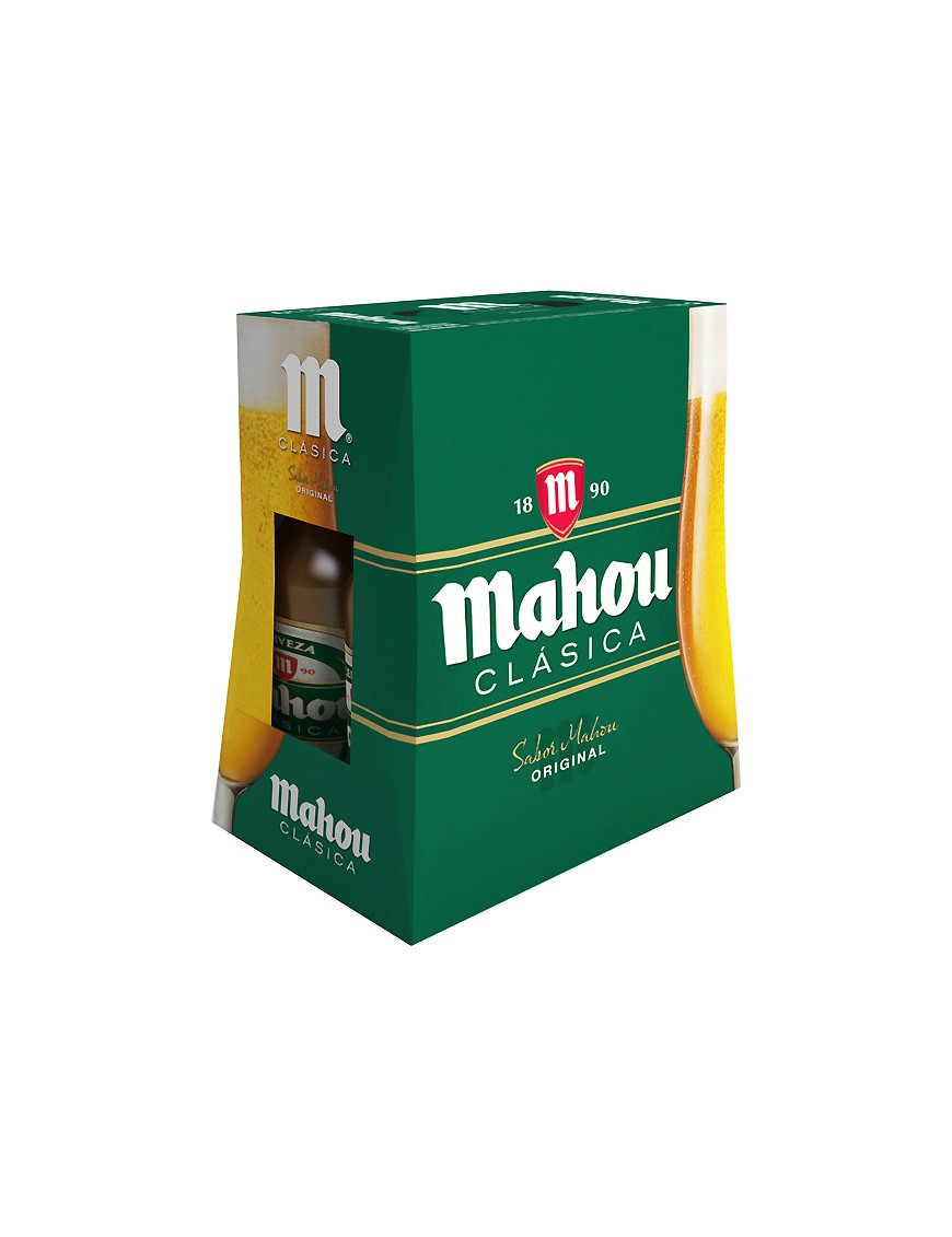 CERVEZA MAHOU CLASICA-VERDE B/25 CL PACK-6