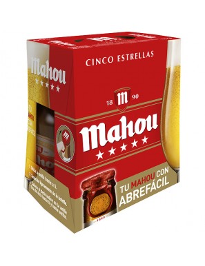 CERVEZA MAHOU 5***** BOTELLA 25 CL  PACK-6