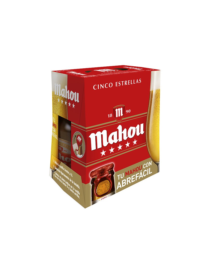 CERVEZA MAHOU 5***** BOTELLA 25 CL  PACK-6