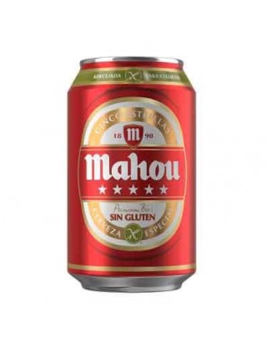 CERVEZA MAHOU SIN GLUTEN 5***** LATA-33.CL