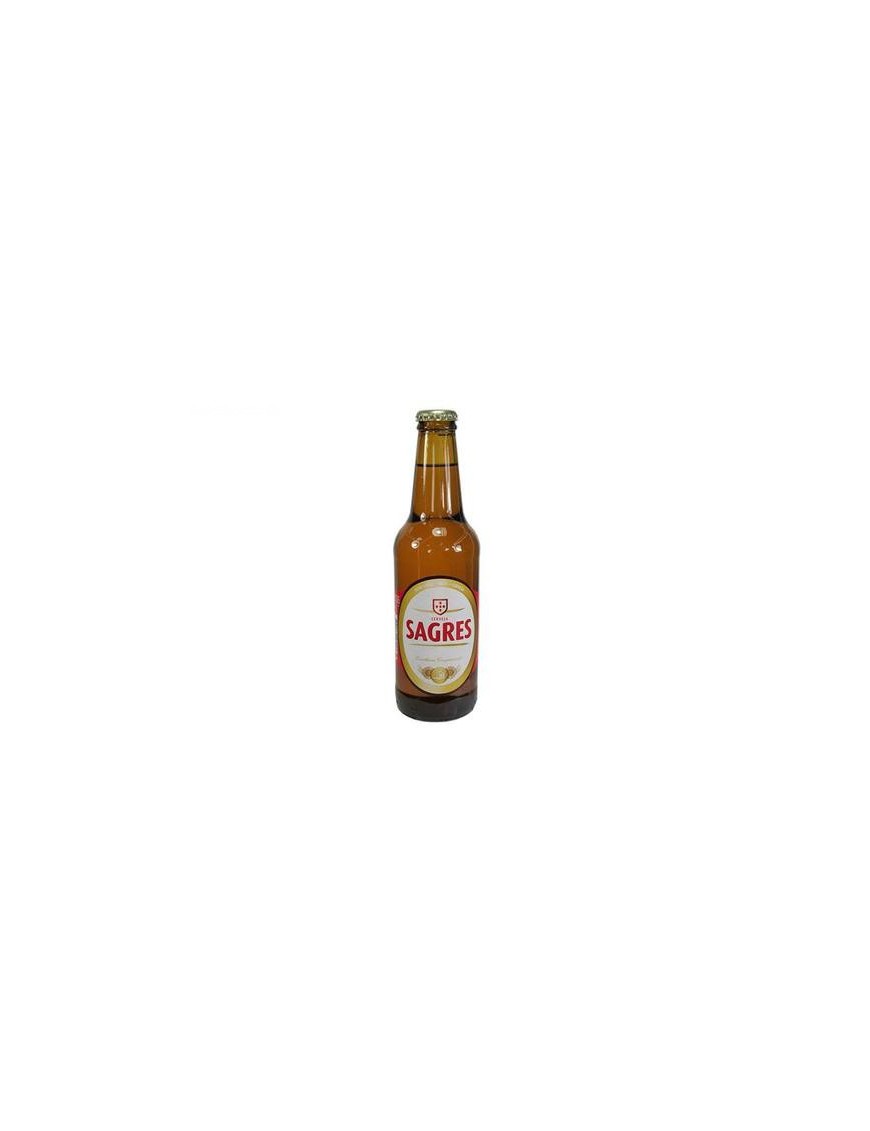 CERVEZA SAGRES-PORTUGAL BOTELLIN/33.CL.