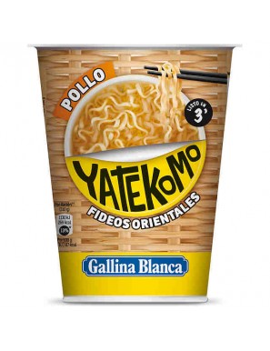 FIDEOS ORIENTALES YATEKOMO POLLO  VASO 60 GR