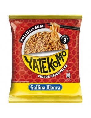 FIDEOS ORIENTALES YATEKOMO POLLO SOJA PLACA 79 GR