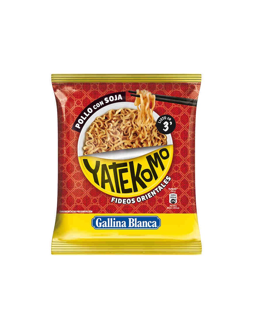 FIDEOS ORIENTALES YATEKOMO POLLO SOJA PLACA 79 GR