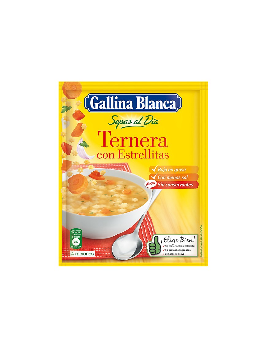 SOPA TERNERA C/ESTRELLITA G.B. S/76 GR