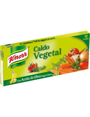 CALDO VEGETAL A/OLIVA KNORR 12 PASTILLAS EST/108GR