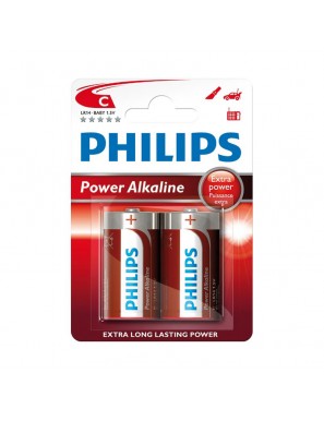 PILAS PHILIPS ALK. POWER LIFE LR14 1.5V B/2 UD