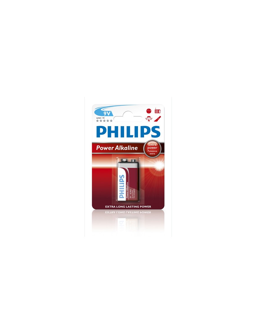 PILAS PHILIPS/ENER ALK. POWER LIFE 6LR6 9V B/1 UD.