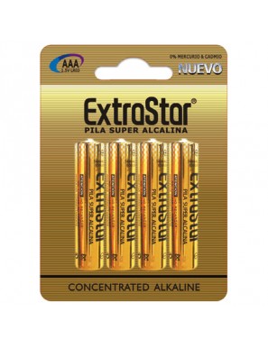 PILAS EXTRASTAR SUPER ALCALINA LR03 1,5V B/4 UD