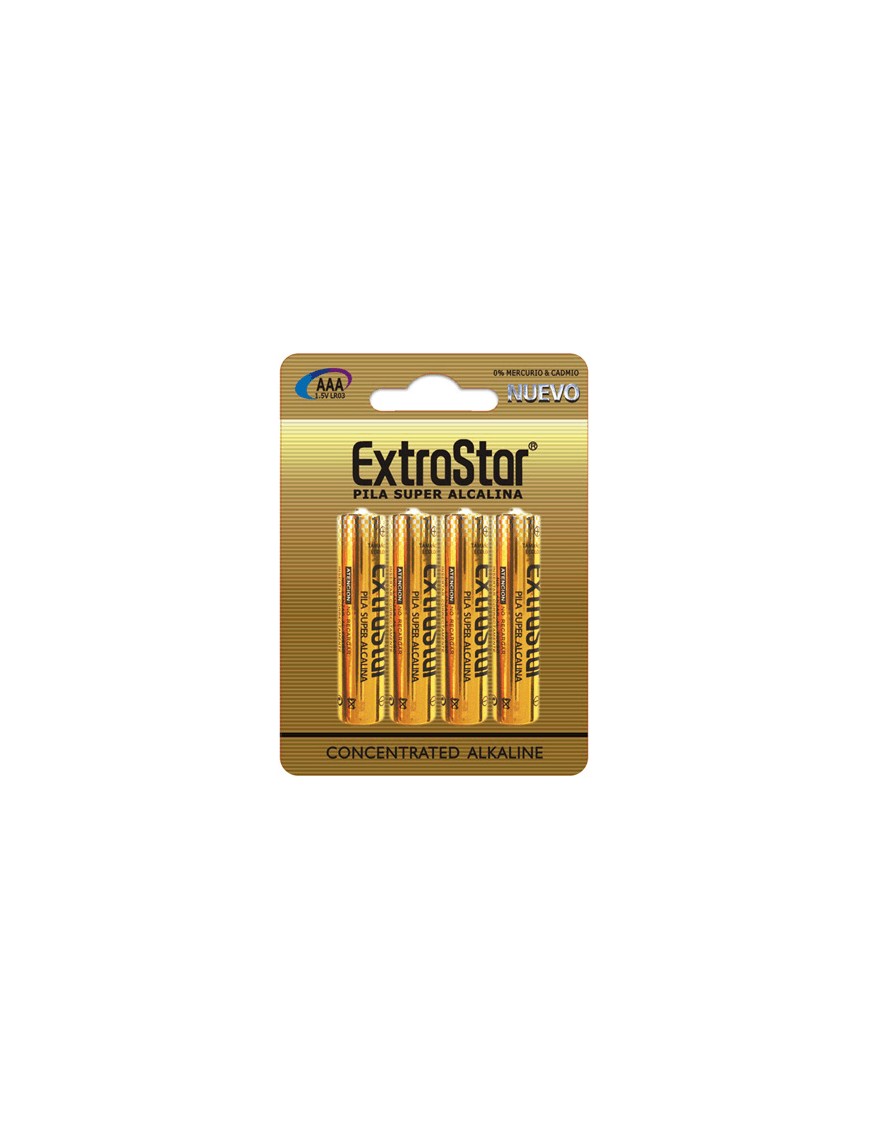 PILAS EXTRASTAR SUPER ALCALINA LR03 1,5V B/4 UD