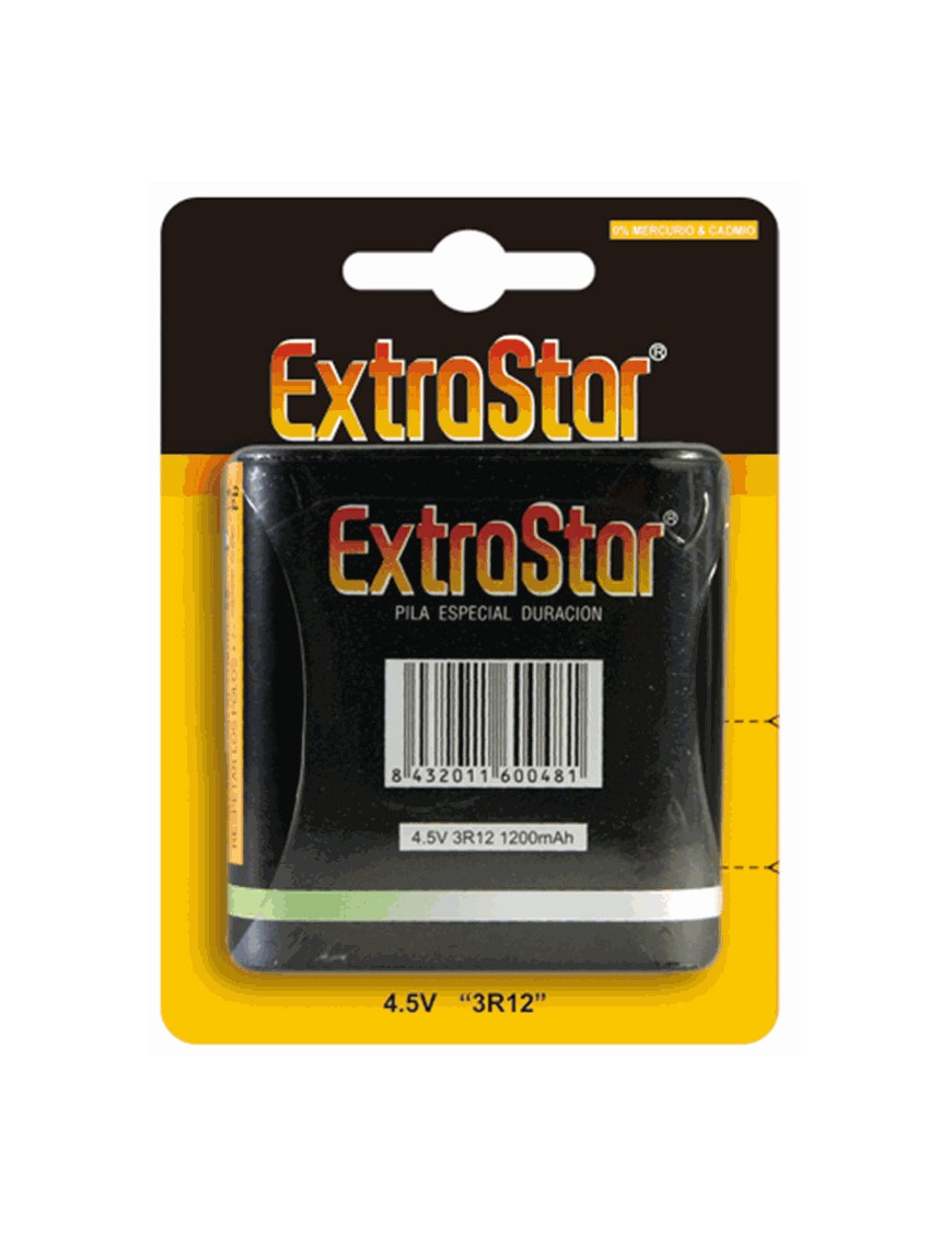 PILAS EXTRASTAR ESP. DURAC. PETACA "3R12"4,5V B/1U